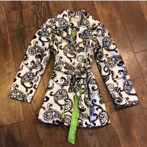 Nina Raynor Boutique B/W Paisley Velour Pea Coat XS